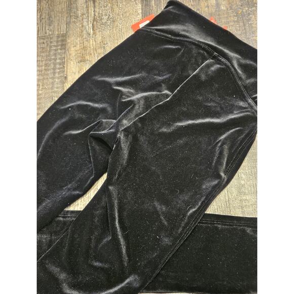 NEW Spanx Pants Womens xs Extra Small Black Velvet velour Leggings y2k classic - Picture 6 of 7